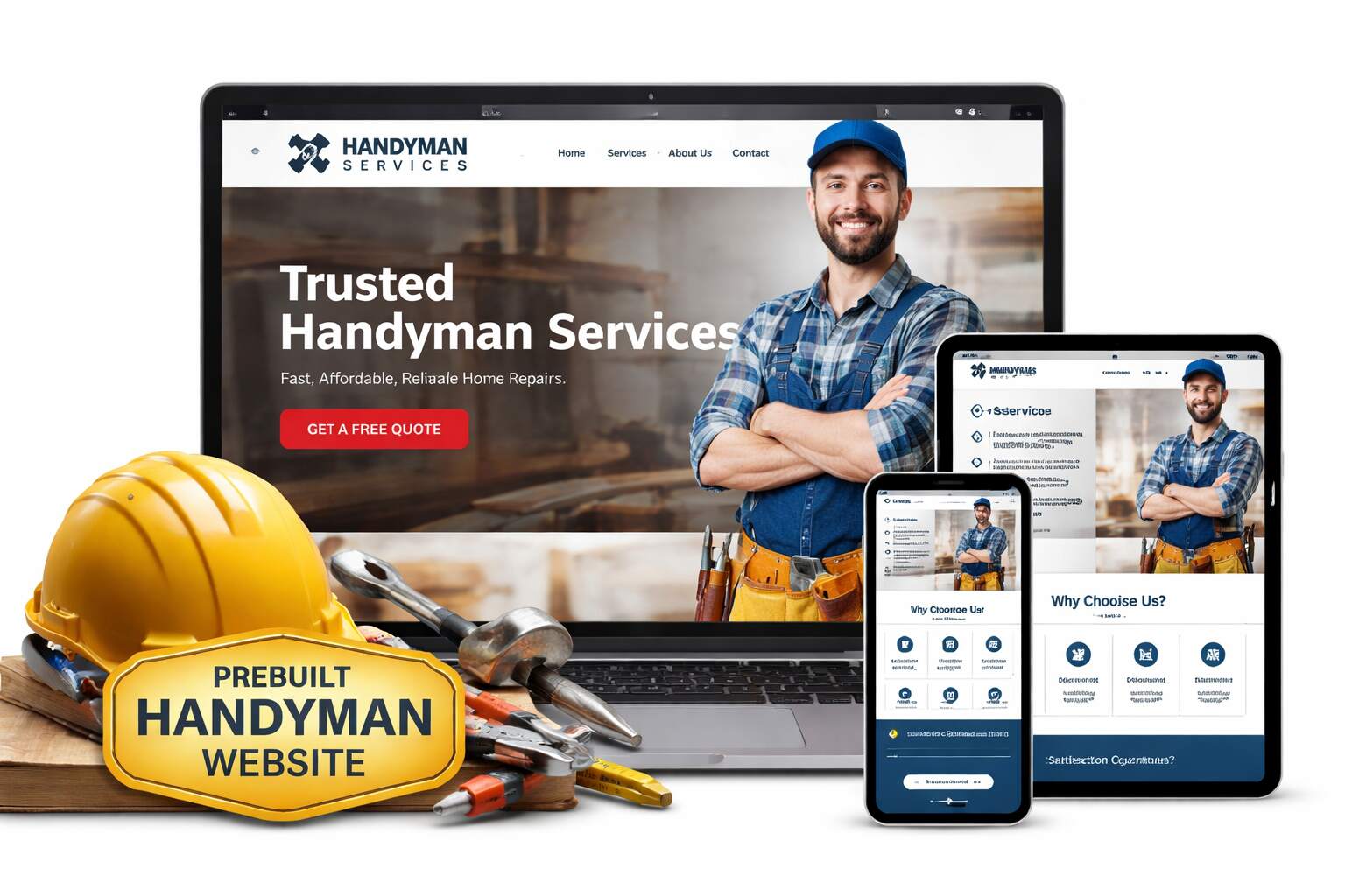 Prebuilt Local Handyman Business Website– Installed for You